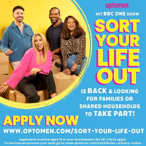 Casting Opportunity for BBC One Show - Sort Your Life Out with Stacey Solomon